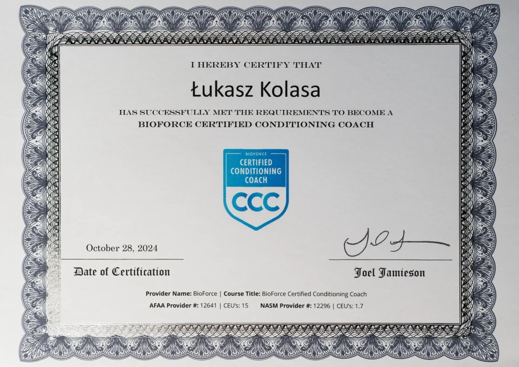Certified Conditioning Coach